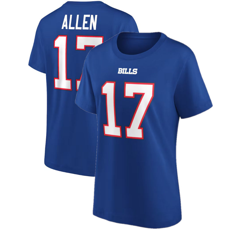 Buffalo Bills Women's T-Shirt NFL Allen Name & Number T-Shirt