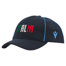 Italy Men's Rugby Cap Macron 24/25 Visor Curved Hat