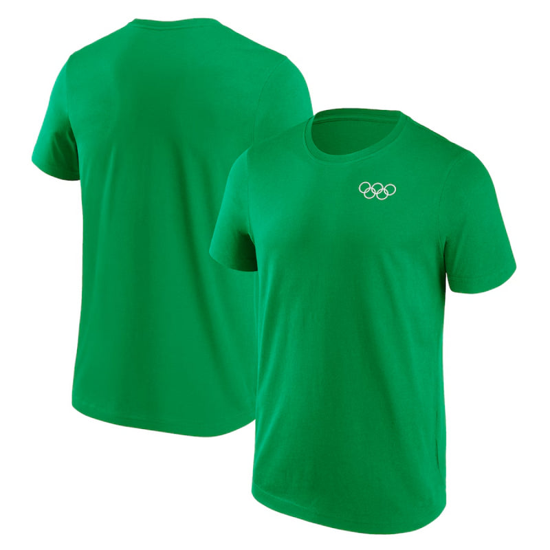 Olympics Collection Men's T-Shirt Green Small Logo Graphic Top