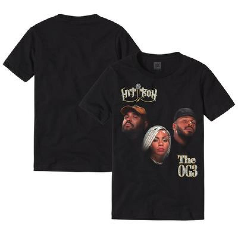 WWE Men's Graphic T-Shirt Hit Row Faces Black Top