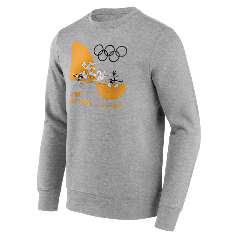 Team D Men's Sweatshirt Grey Looney Tunes Olympics Sweatshirt