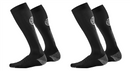 Skins Unisex Performance Socks Series 3 Black 2 Pack Socks