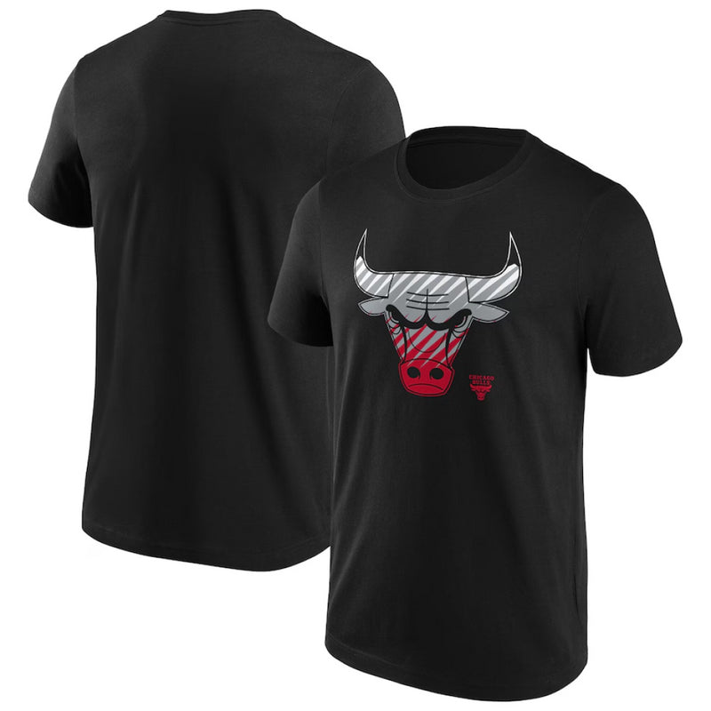 Chicago Bulls NBA T-Shirt Men's Fade Logo Black Top