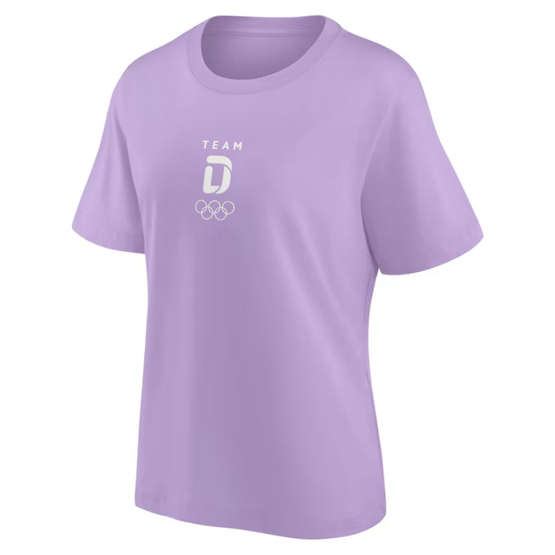 Team D Women's T-Shirt Olympics Small Mono Logo Graphic Top