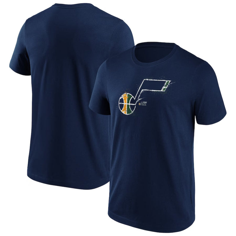 Utah Jazz NBA T-Shirt Men's Splatter Graphic Top