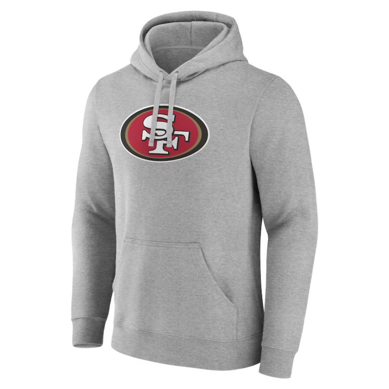 San Francisco 49ers Men's Hoodie NFL Grey Mono Logo Top