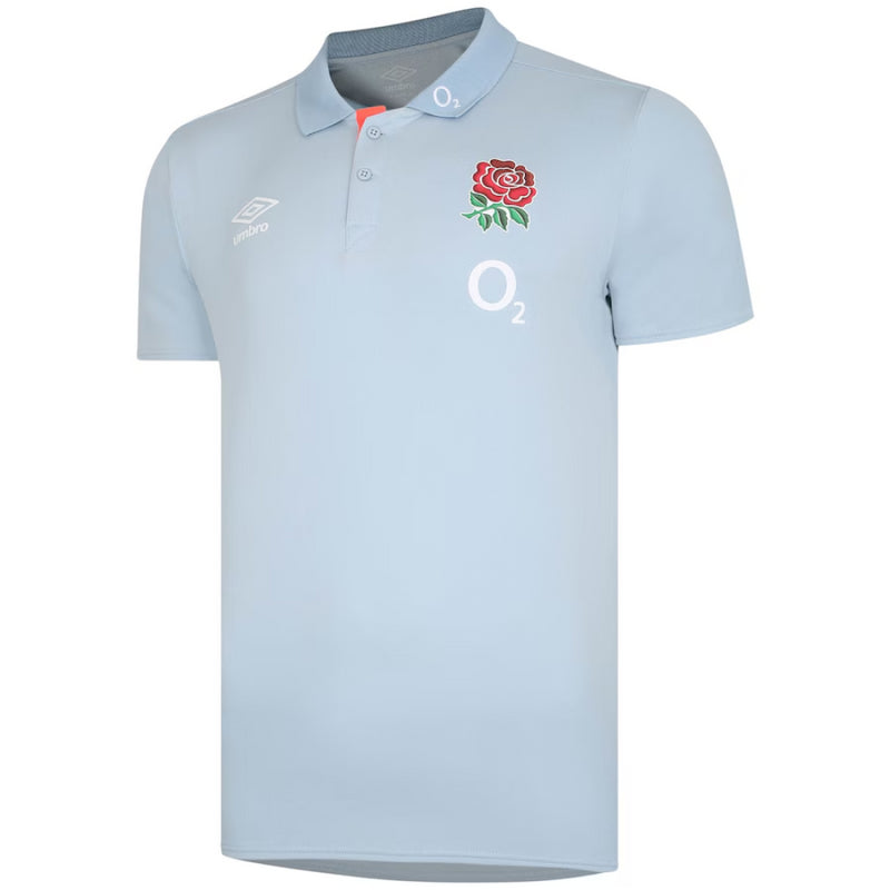 England Rugby Men's Polo Umbro Angleterre Blue Polo Shirt