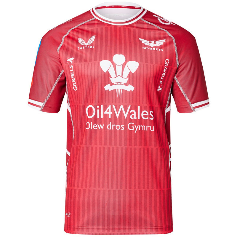 Scarlets Rugby Men's Shirt Castore Home 22/23 Top