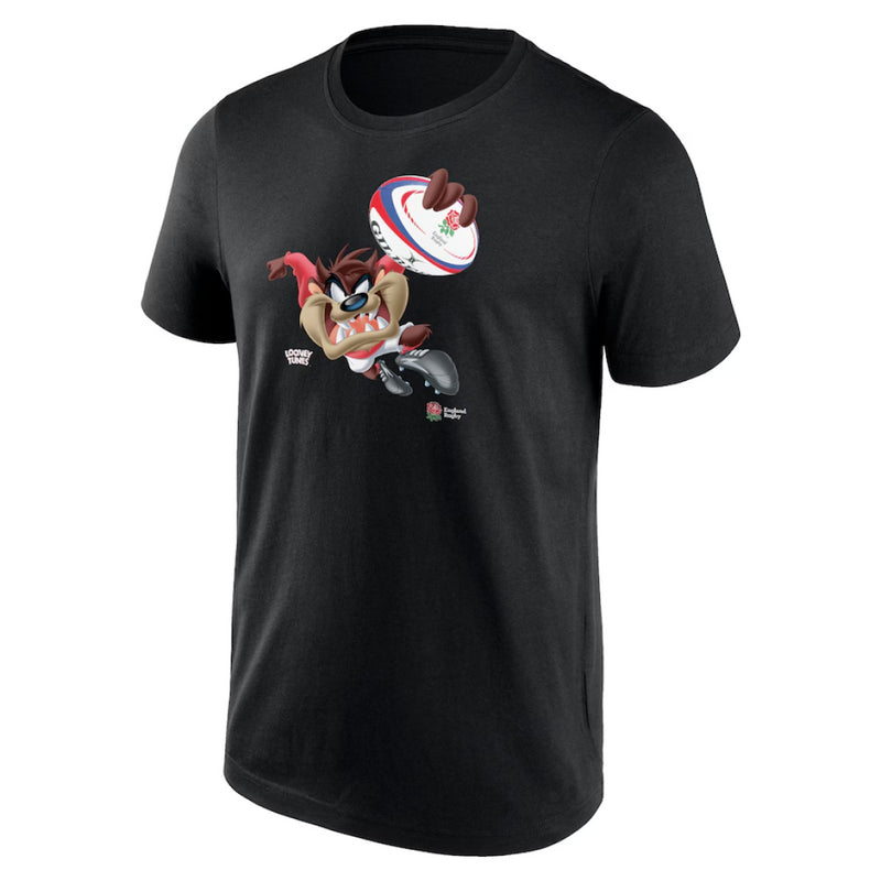 England Rugby Graphic T-Shirt Men's Looney Tunes Taz Logo Top