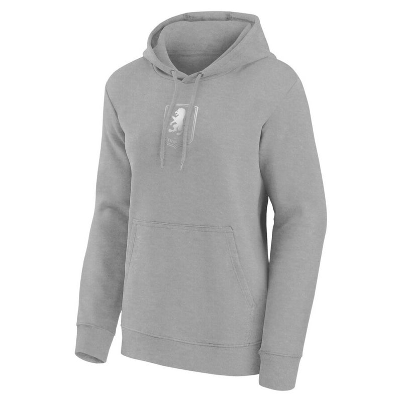 Aston Villa Women's Hoodie Football Grey Mono Logo Hoodie