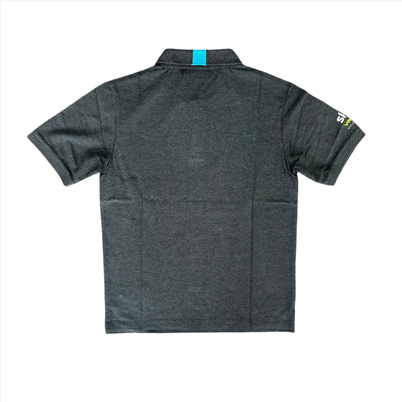 Team Sky Men's Polo MotoGP Vr46 Grey Short Sleeve Polo Shirt