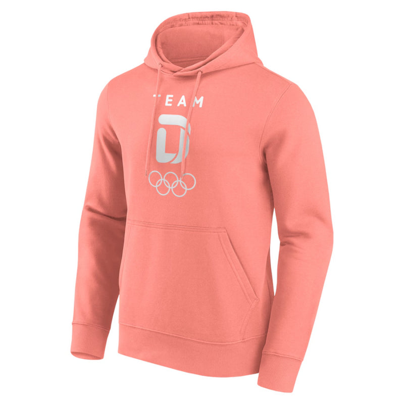 Team D Men's Hoodie Pink Small Mono Logo Olympics Hoodie