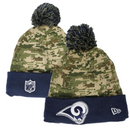 Los Angeles Rams Beanie New Era NFL Camo Knit Bobble Hat