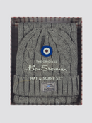 Ben Sherman Hat And Scarf Adult Knit Set