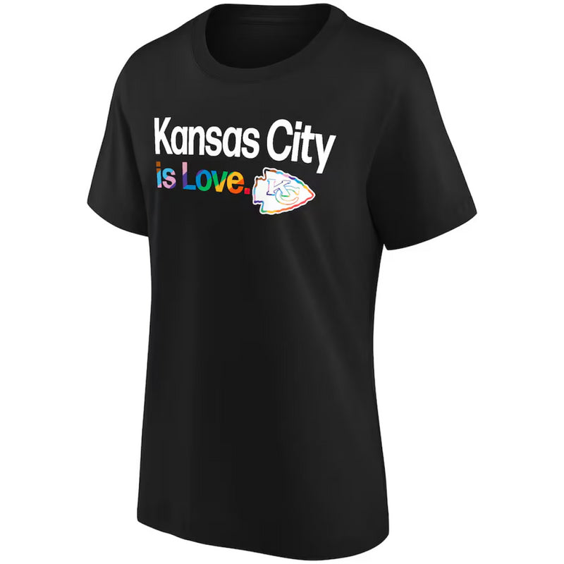 Kansas City Chiefs T-Shirt Women's NFL City Pride Black Top