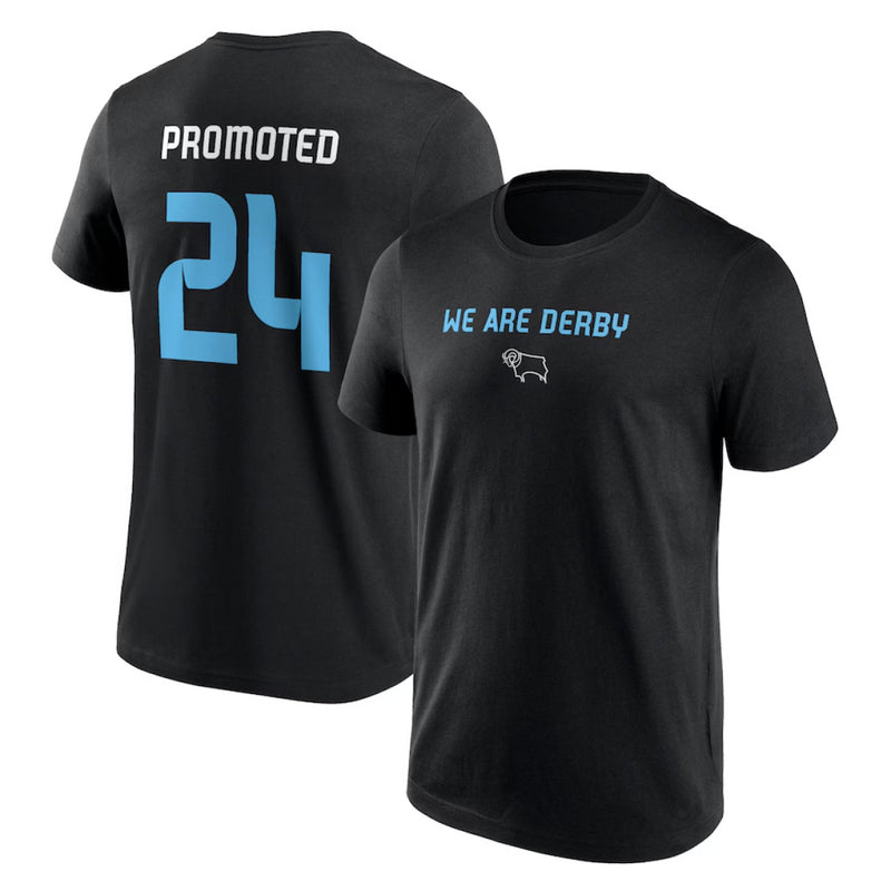 Derby County Women's T-Shirt Football 2024 Promotion Top