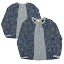 White Stuff Women's Shirt Navy Long Sleeve Top