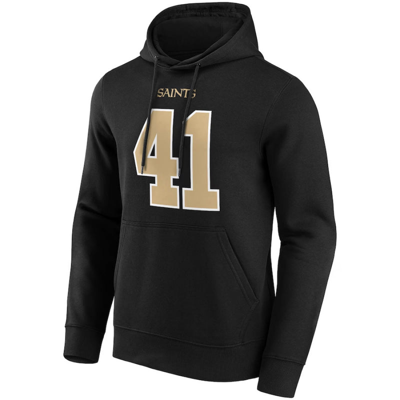 New Orleans Saints Hoodie Men's NFL Alvin Kamara Black Hoodie