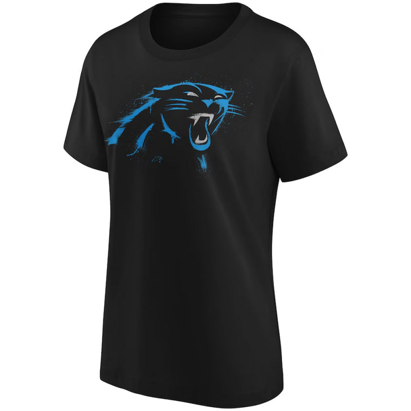 Carolina Panthers Women's T-Shirt NFL Splatter Graphic Top