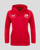 Saracens Rugby Castore Hoodie Women's Training Red Top
