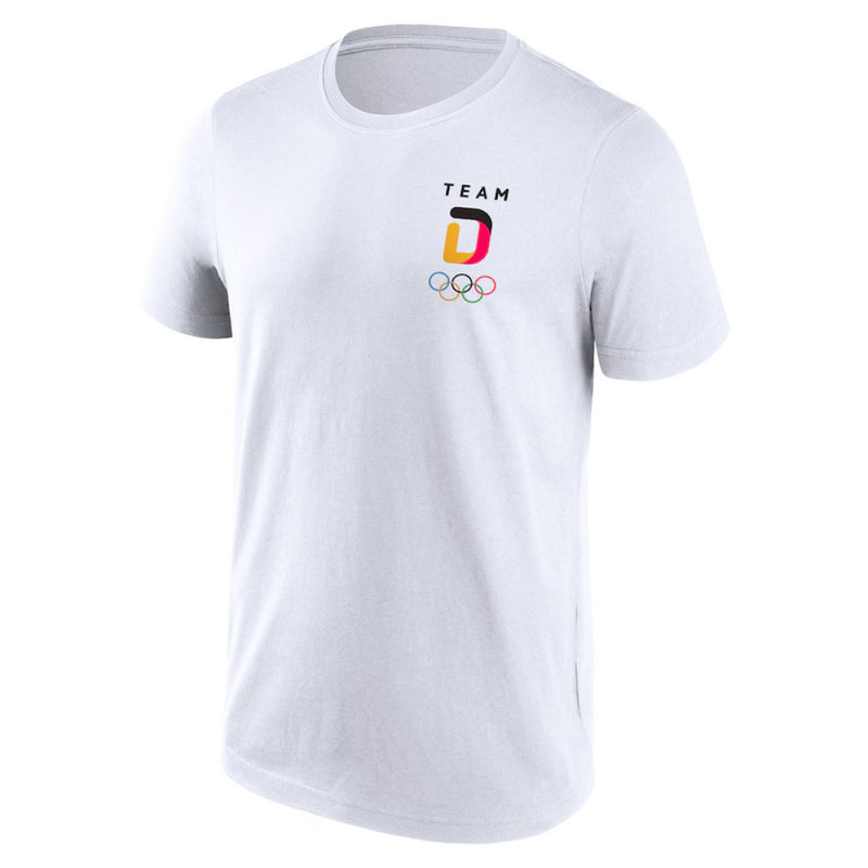 Paris Olympics Men's T-Shirt Team D Small Logo White Top