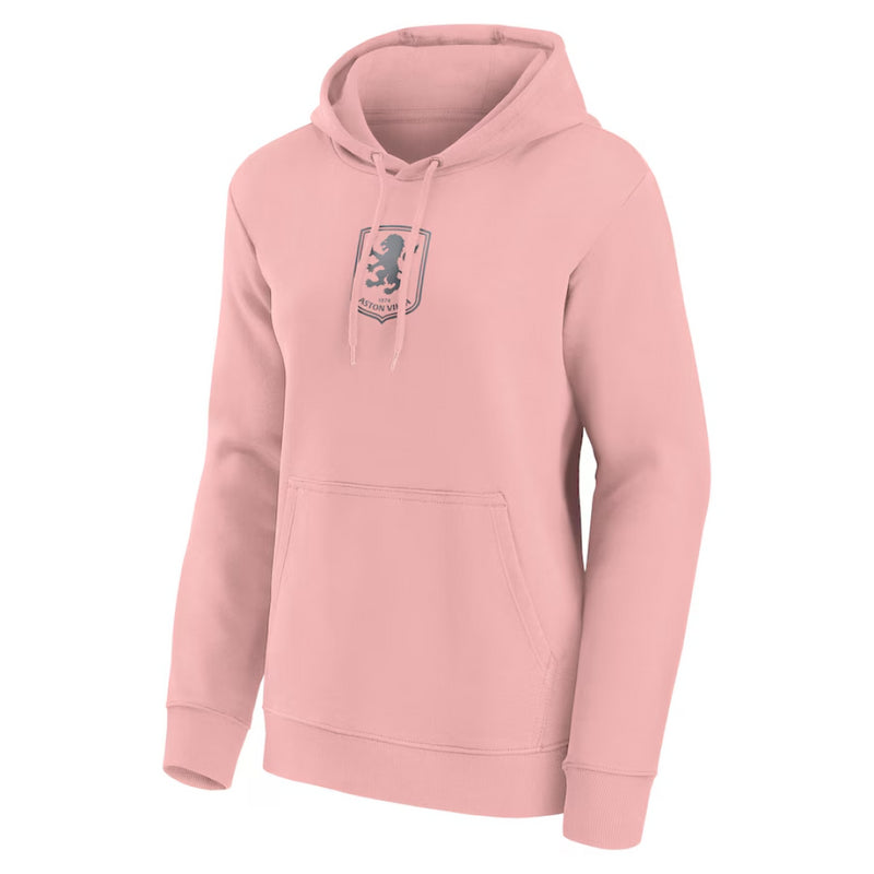 Aston Villa Women's Hoodie Football Pink Mono Logo Hoodie