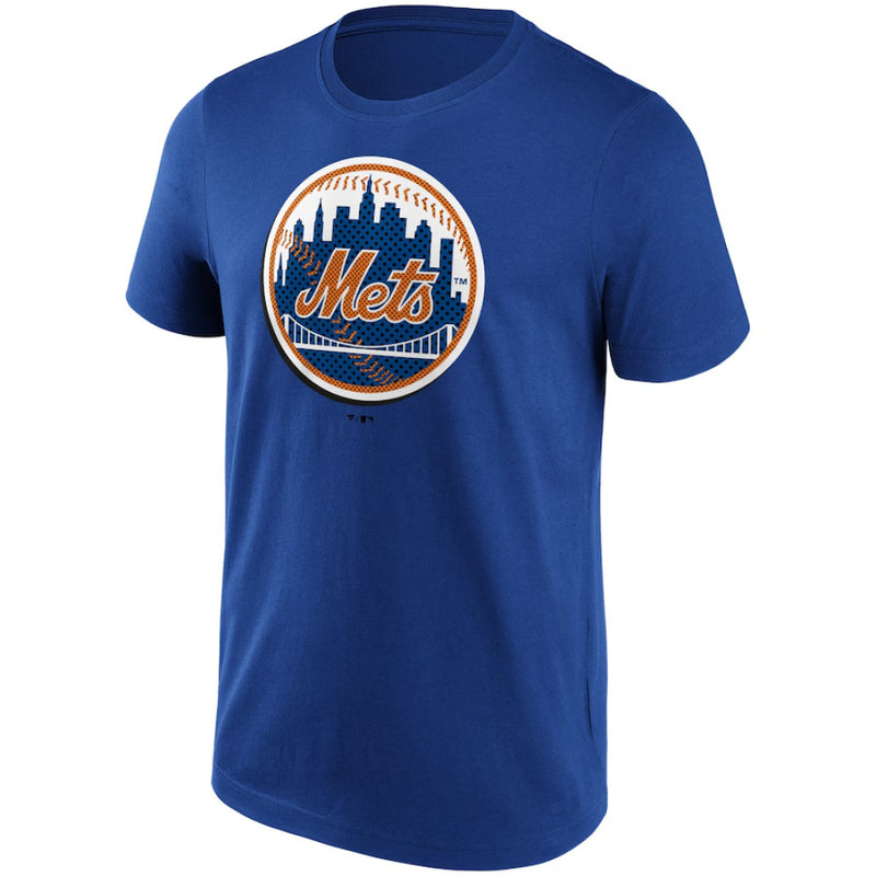 New York Mets T-Shirt Men's MLB Pop Art Logo Graphic Blue Top