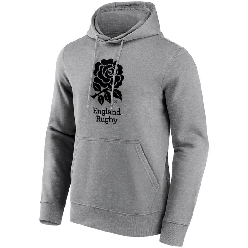 England Rugby Men's Hoodie Grey Tonal Logo Graphic Hoodie