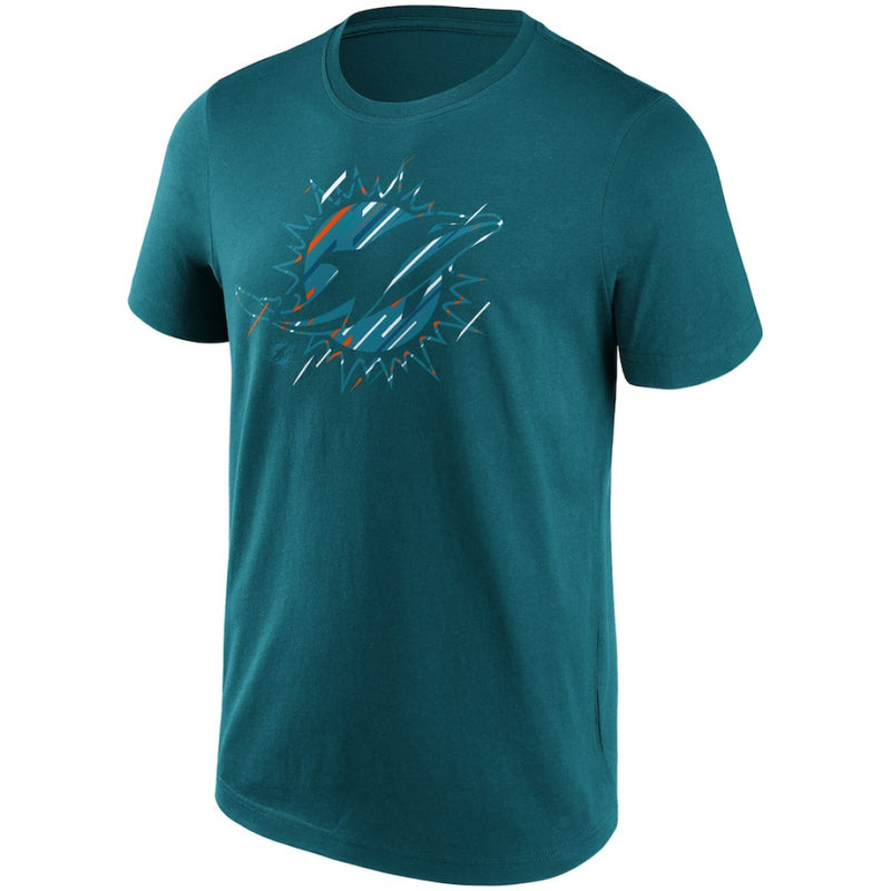 Miami Dolphins Men's T-Shirt NFL Etch Logo Top