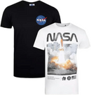 NASA Mission Control T-Shirt 2 Pack White & Black Top