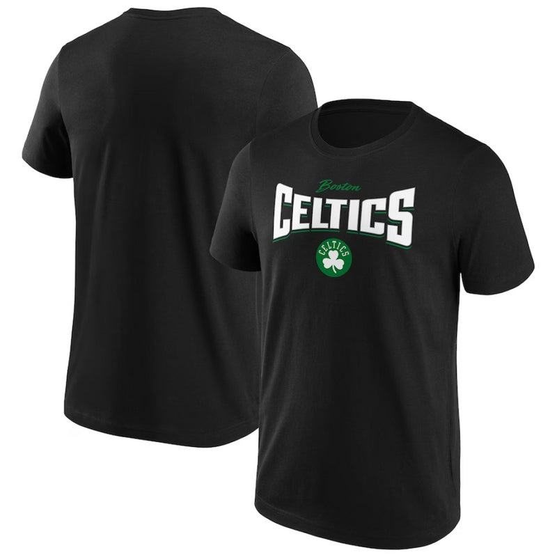 Boston Celtics NBA T-Shirt Men's Word Arch Black Top