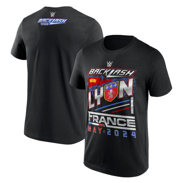 WWE Wrestling Men's T-Shirt Backlash 2024 Lyon Top