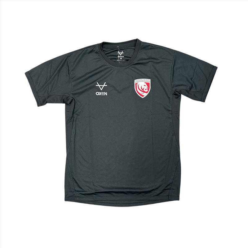 Gloucester Rugby Men's T-Shirt Oxen Black Training Top