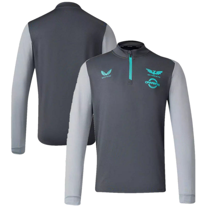 Scarlets Rugby 1/4 Zip Men's Castore Quarter Zip Midlayer Top