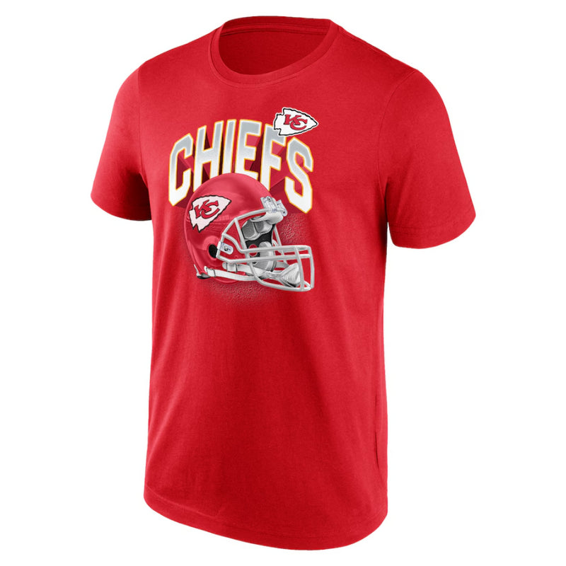 Kansas City Chiefs T-Shirt Men's NFL Helmet Red Top