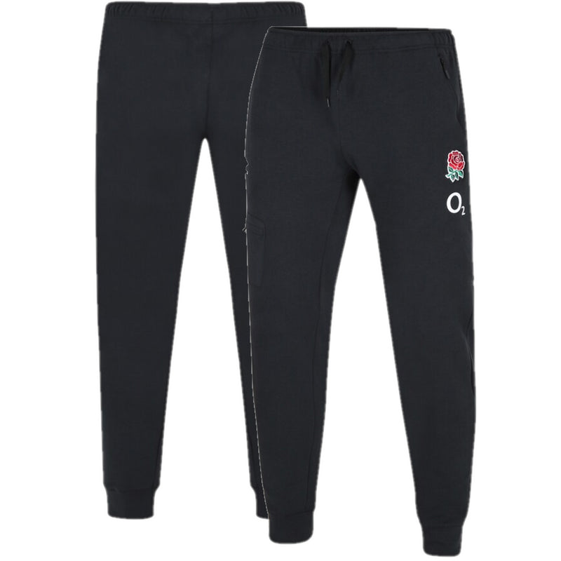 England Rugby Black Trousers Men's Logo Umbro Travel Pants