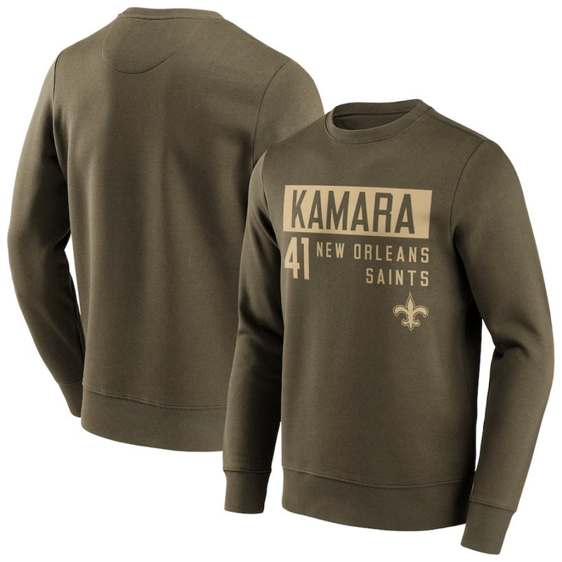 New Orleans Saints Sweatshirt Men's NFL Alvin Kamara N&N Top