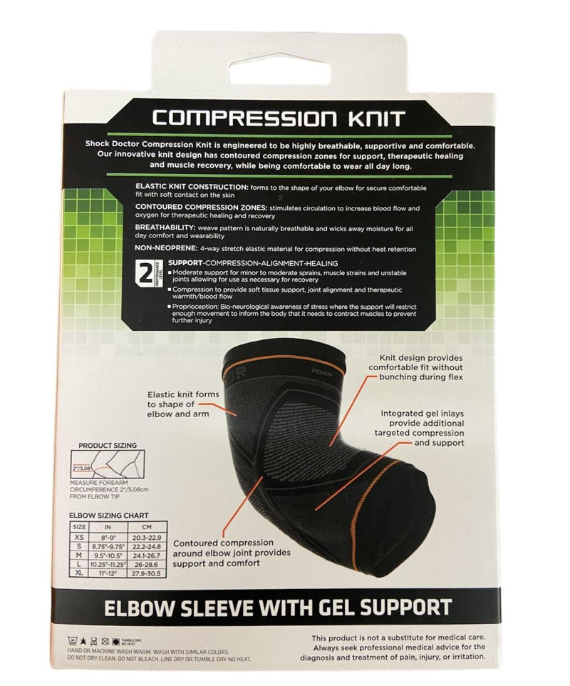 Elbow Compression Sleeve Support Shock Doctor Compression Gel Recovery