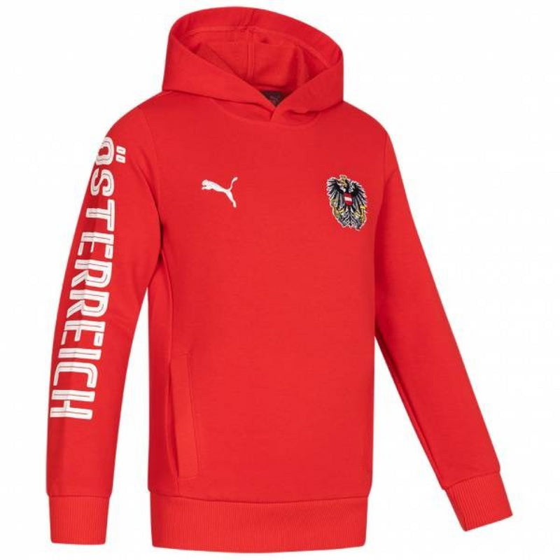 Puma Kid's Red Hoodie OFB Badge Hoodie