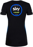 VR46 Team Sky Women's T-Shirt MotoGP Black T-Shirt