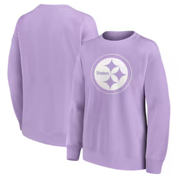Pittsburgh Steelers Lilac Sweatshirt Women's NFL Mono Logo Top